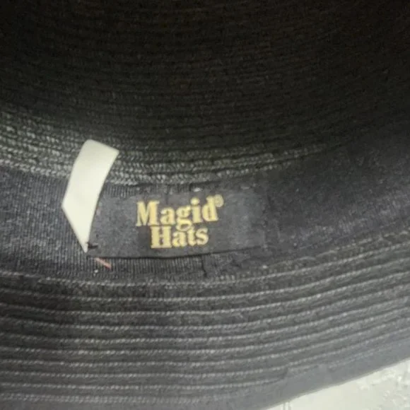 Magid Black Straw Bucket Hat - Picture 6 of 7